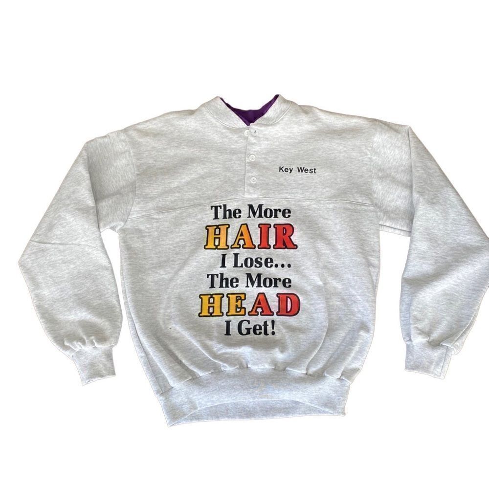 Vintage Key West Sweatshirt XL Made in USA Bald